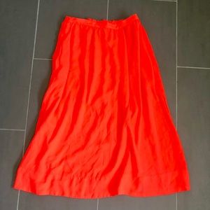 Gorgeous neon orange/coral midi skirt
